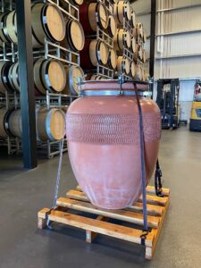 amphora from oregon in the winery